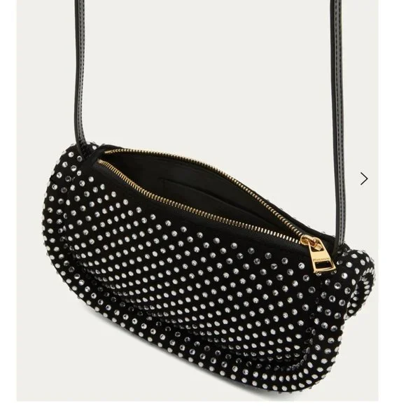 JW Anderson Evening Suede and Calf Leather Shoulder Bag with Crystals, NWT